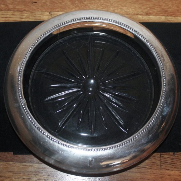 Vintage 1878 Frank Whiting 925 Sterling Silver Crystal "Starburst" Trinket Dish - Picture 3 of 5